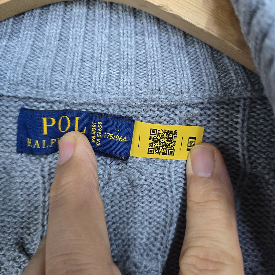 폴로랄프로렌(Polo) 케이블 니트 코튼 집업 스웨터 가디건 M 상품이미지7