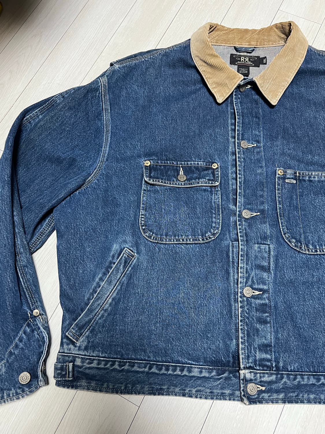 90s더블알엘 RRL 코듀로이카라 데님자켓 XXL 상품이미지2