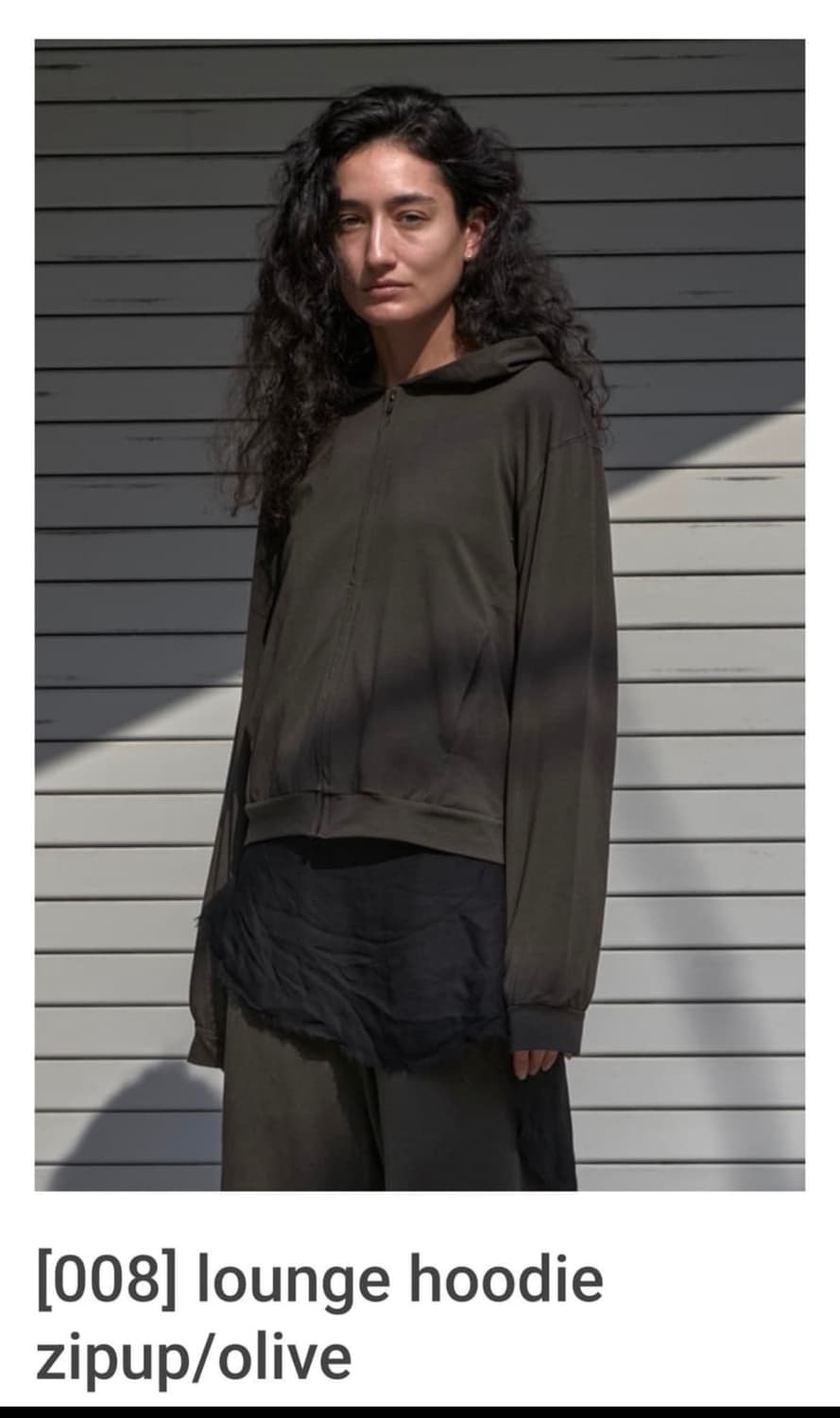 머듈 후드집업 올리브 4사이즈 상품이미지1