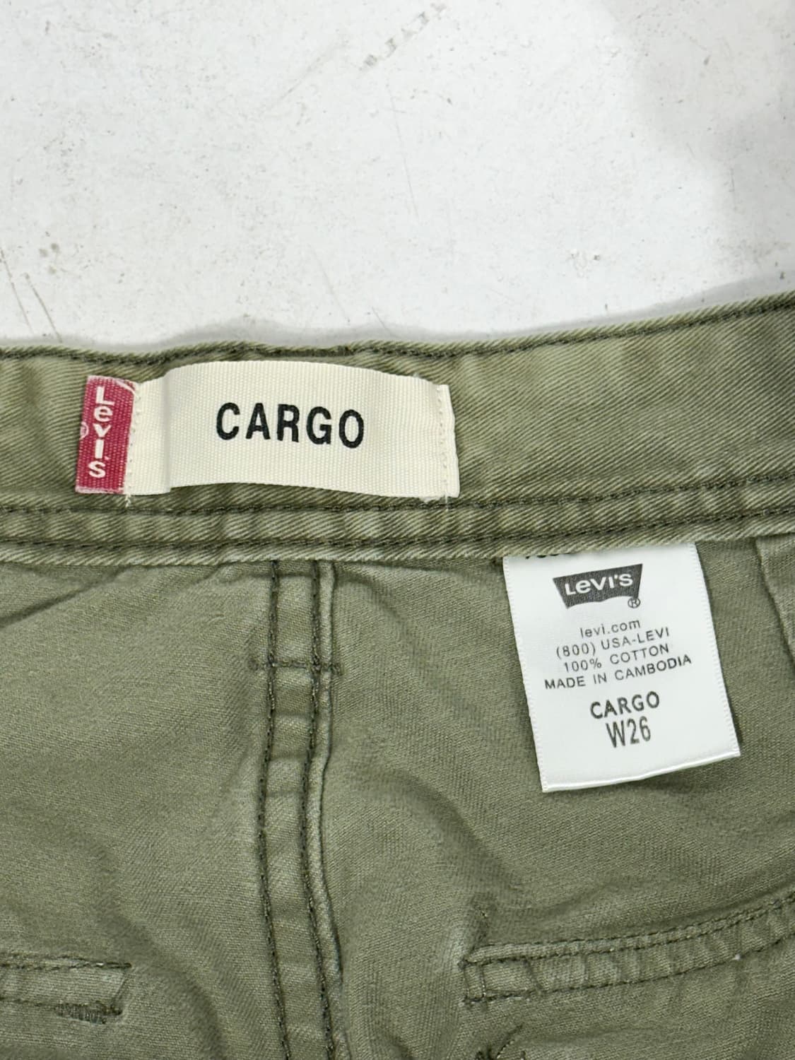 리바이스 와이드 버뮤다 카키 카고 팬츠 반바지  상품이미지7