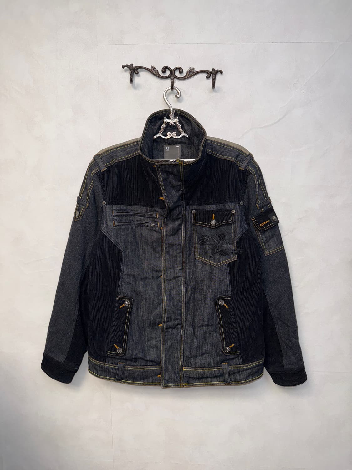 EXR raw denim pocket patch padded jacket 상품이미지1