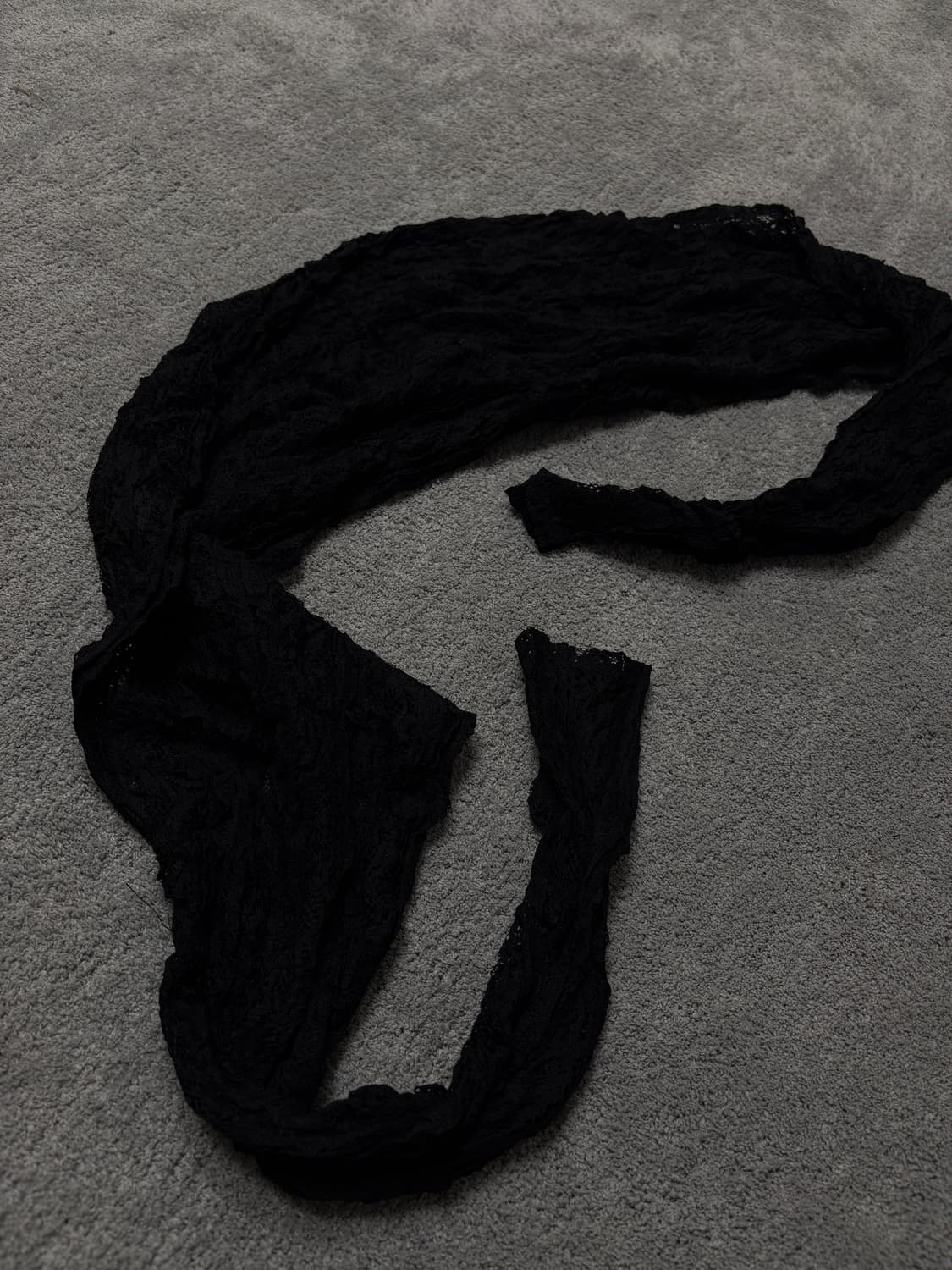 Vintage v-kei punk mood black scarf 상품이미지2