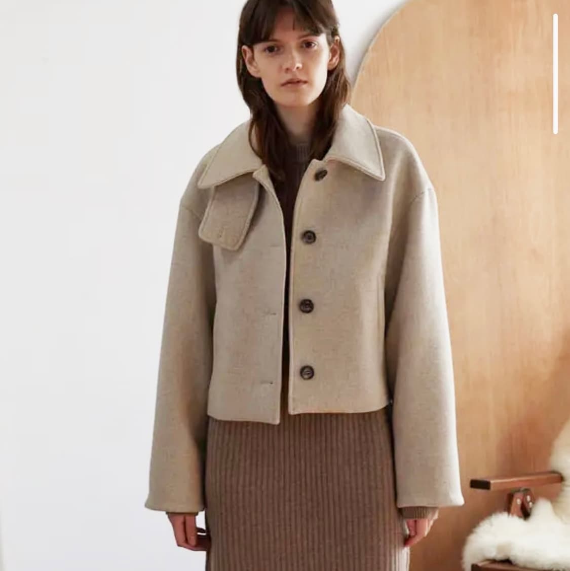 에이치에이트 숏자켓 베이지 상품이미지2