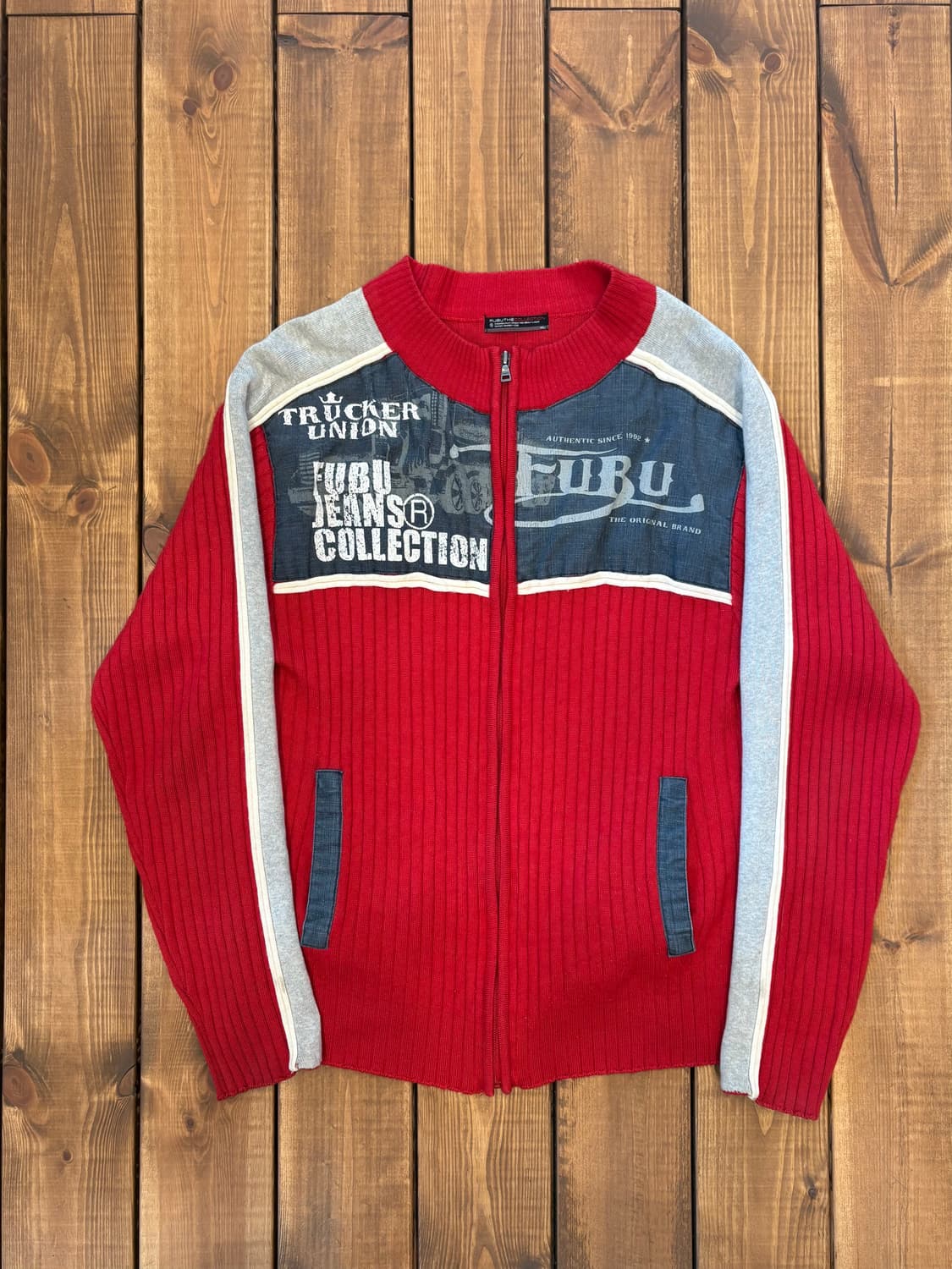 푸부 레이싱 니트집업 상품이미지6