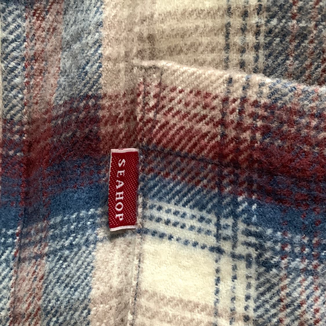 일본 빈티지 SEAHOP 플란넬 체크 셔츠 상품이미지7