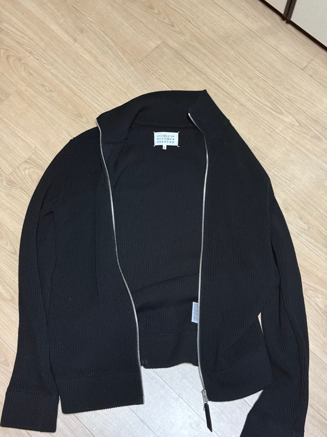 M) 메종 마르지엘라 니트 집업 가디건 블랙 상품이미지2