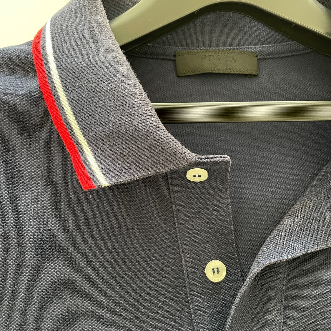 프라다 공용L 리네아로사 네이비 PK 피케 반팔 티셔츠 상품이미지5