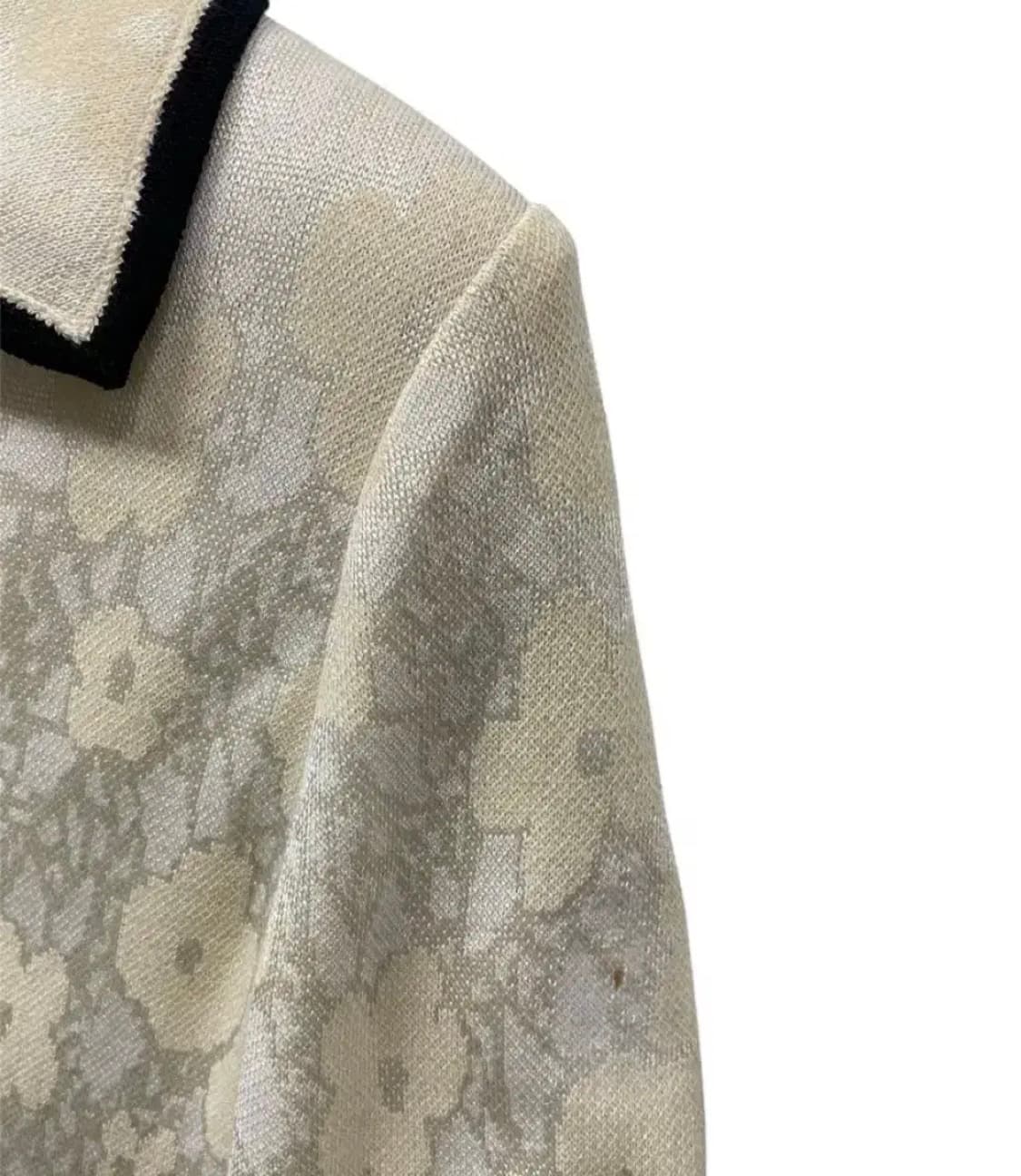 세인트존 St. John 아이보리색 레이스 엔틱 가디건 S 상품이미지7