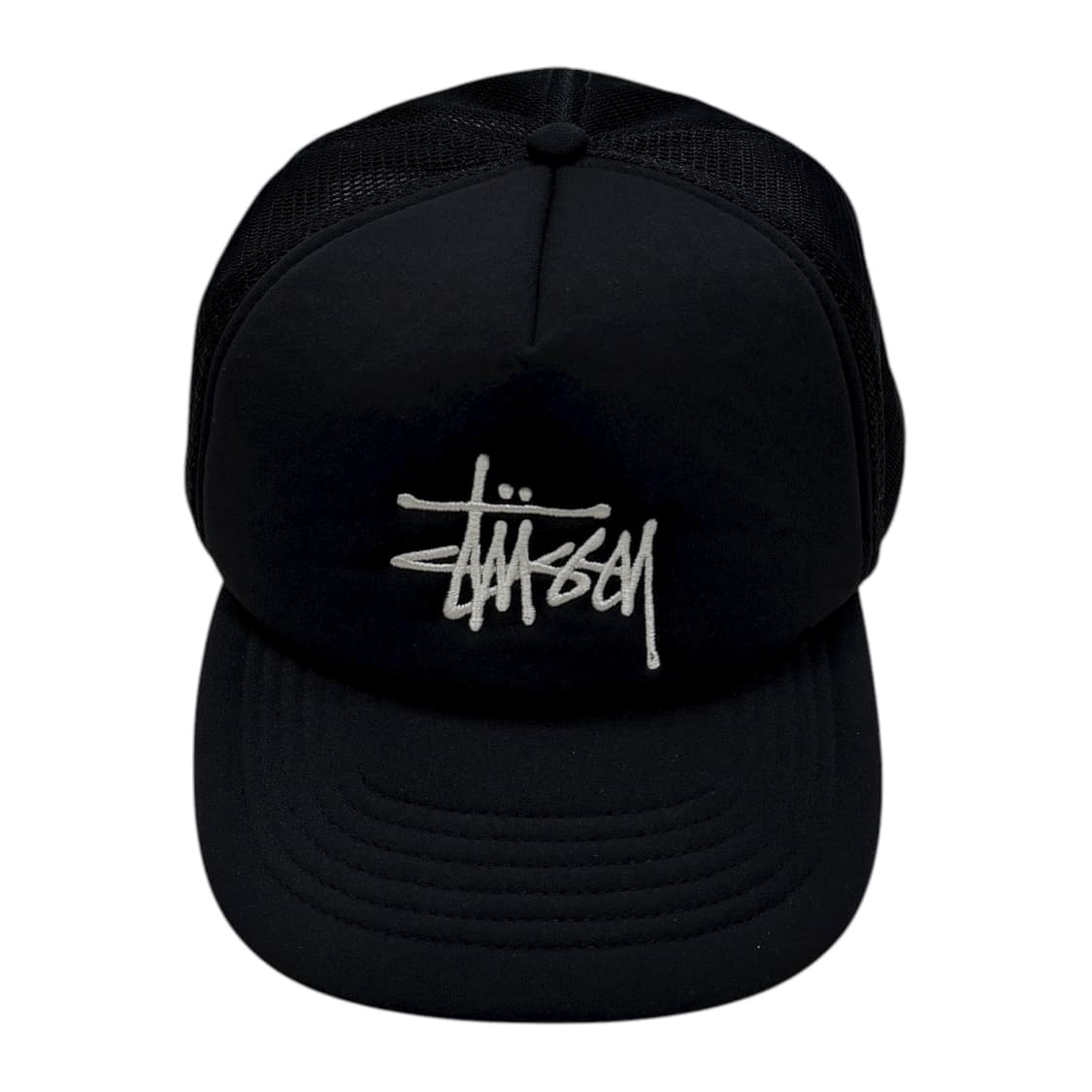 스투시 베이직 트러커 메쉬캡 모자 블랙 상품이미지1