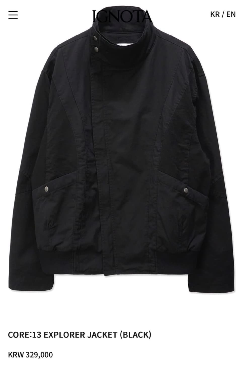 [M] CORE:13 EXPLORER JACKET (BLACK) 상품이미지1