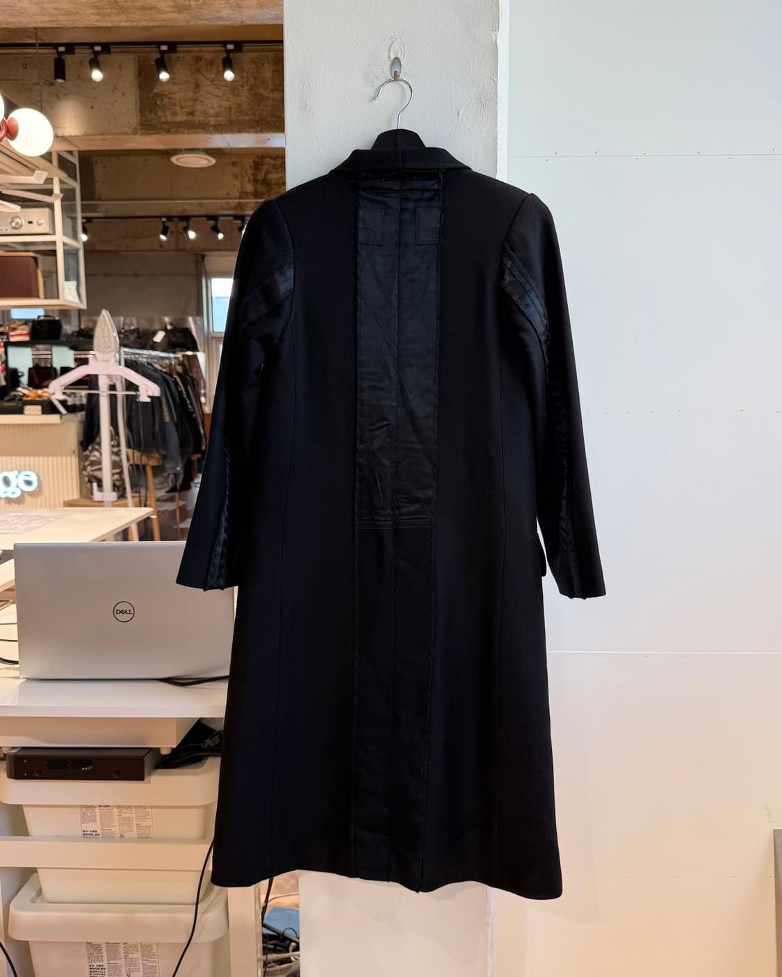 메종 마르지엘라 블랙 블랭크라벨 라나울 코트  상품이미지7