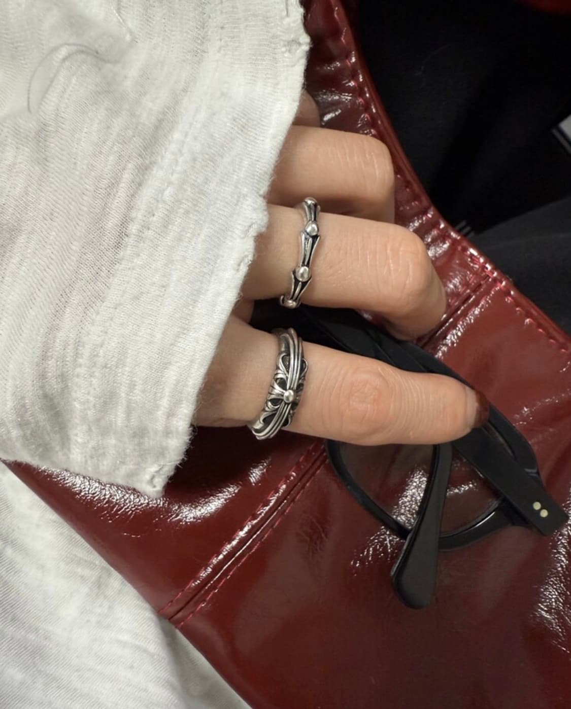 <새상품>실버925 오픈링 실버링 빈티지링 은반지 크로스링 상품이미지5