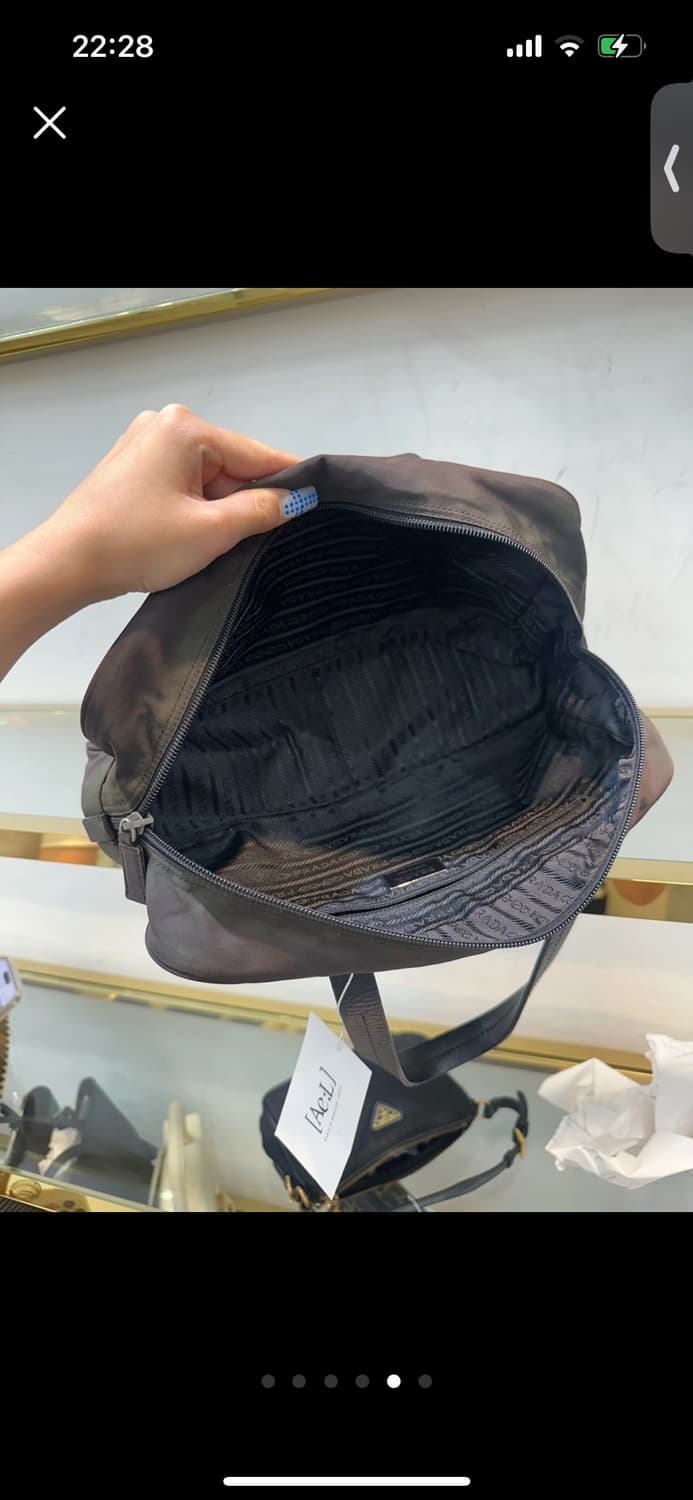 프라다 포코노 볼링백 브라운 상품이미지5