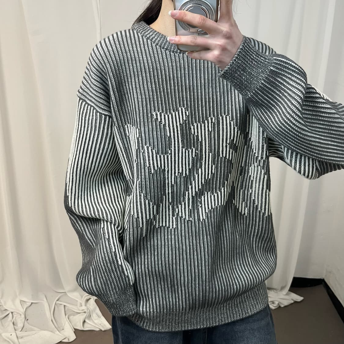 Critic charcoal grunge knit 상품이미지3