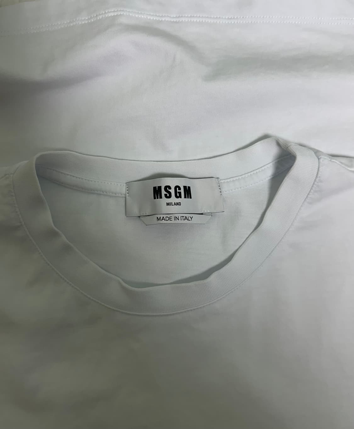 MSGM 브러쉬로고 반팔 화이트 M 상품이미지2
