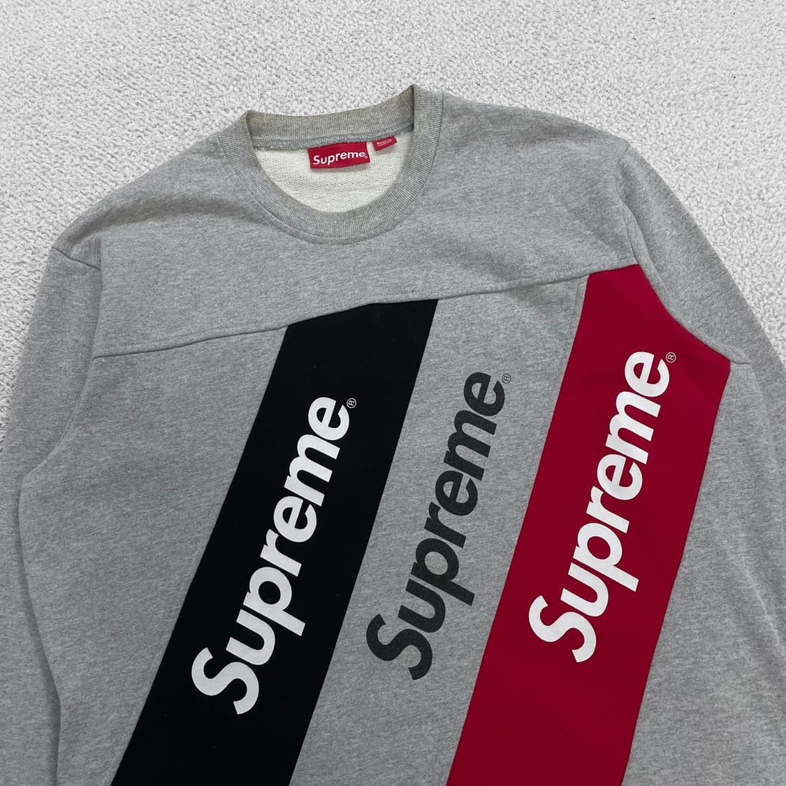슈프림 Supreme 15ss 애슬레틱 스플릿 크루넥 맨투맨 상품이미지2