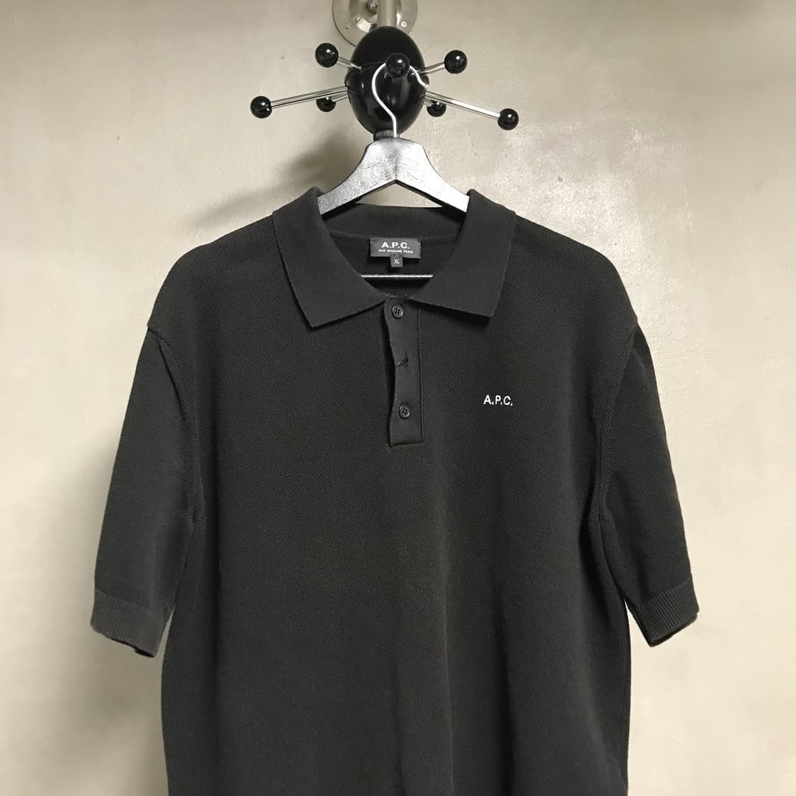 APC 아페쎄 블랙 반팔 카라티 XL 상품이미지2