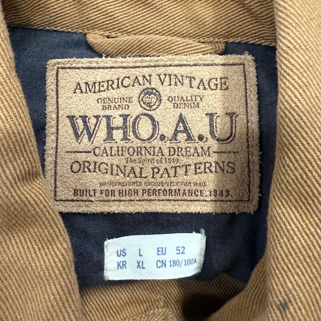 [정품/XL] 후아유 브라운 워크 자켓 데님 셔츠형 점퍼 b18 상품이미지5