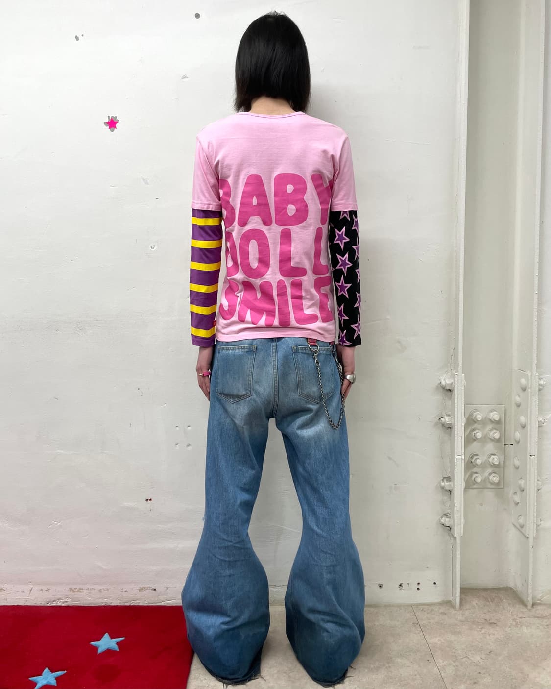 Baby doll retro purple star pink sleeve  상품이미지5