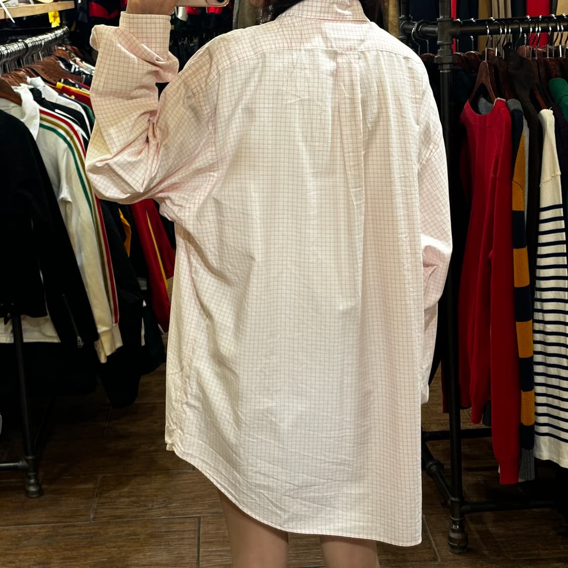 [HI] POLO 폴로 랄프로렌 핑크 체크 셔츠 L 상품이미지5