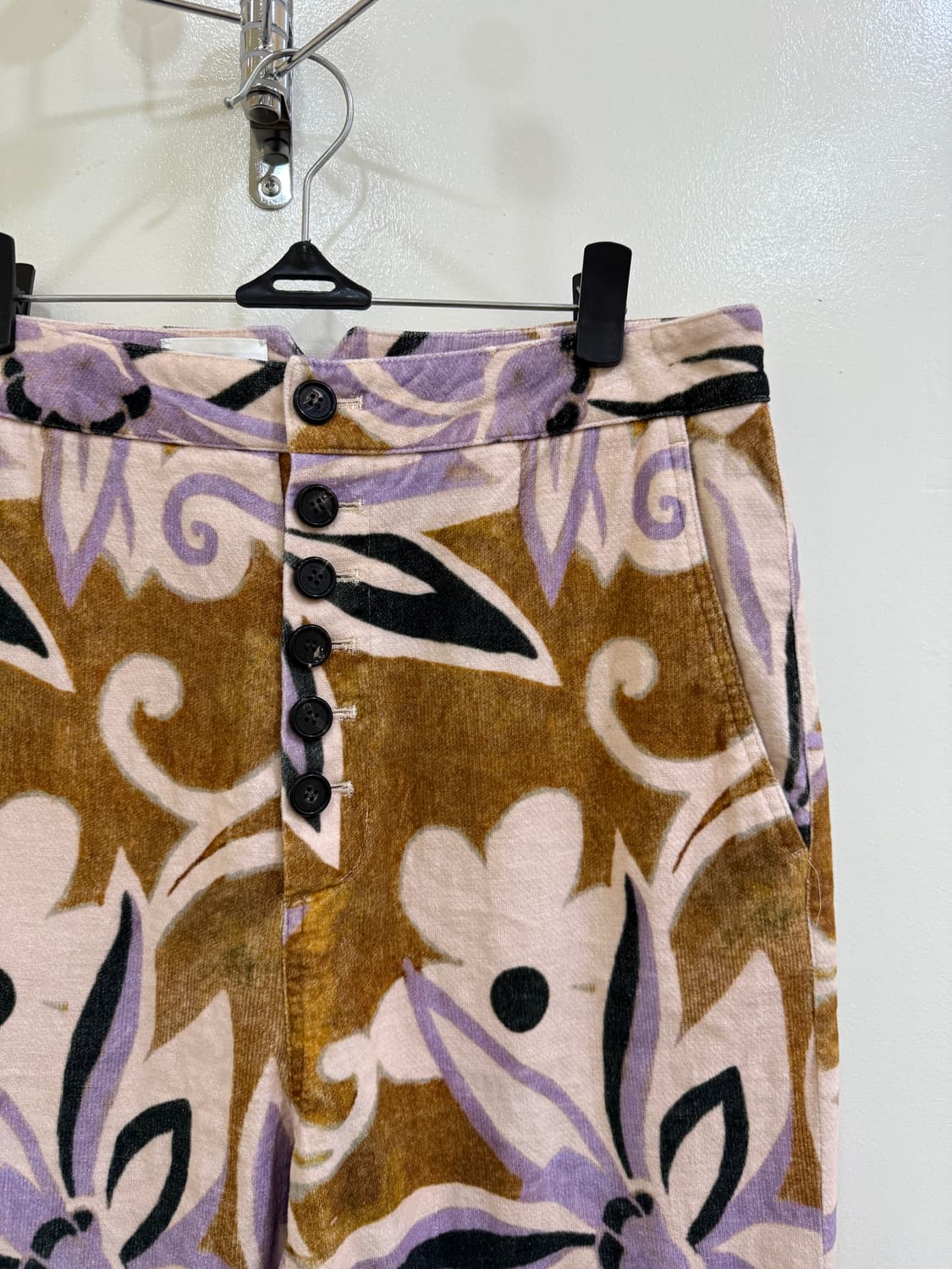 부루하하 플라워 벨벳 팬츠 정품 상품이미지3