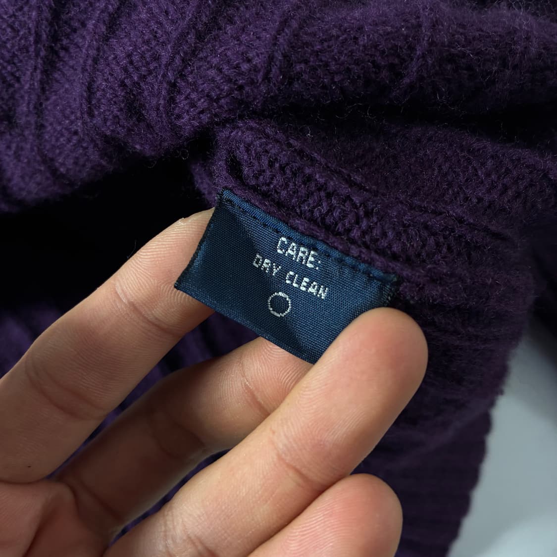 Polo  랄프로렌 스포츠 자수 램스울 퍼플 꽈배기 니트  상품이미지5