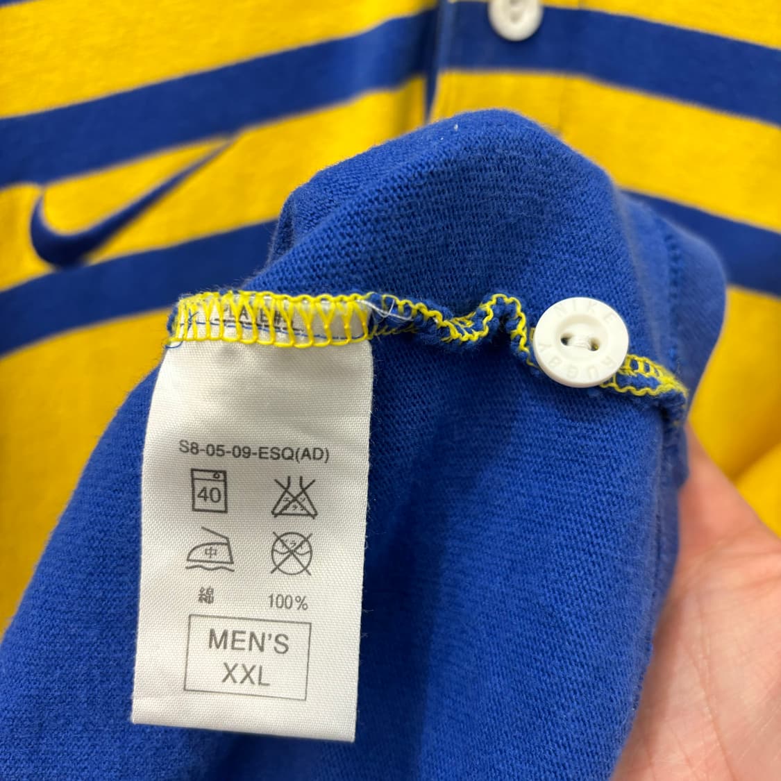 90s 나이키 올드스쿨 빈티지 배색 럭비 티셔츠 2XL 상품이미지8