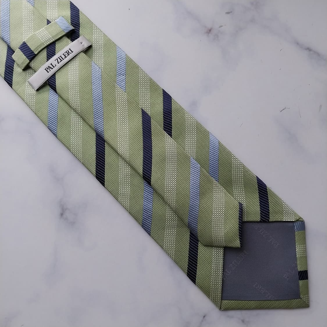 빨질레리 실크 연두 스트라이프 넥타이 8.9cm A+등급 K1462
 상품이미지9