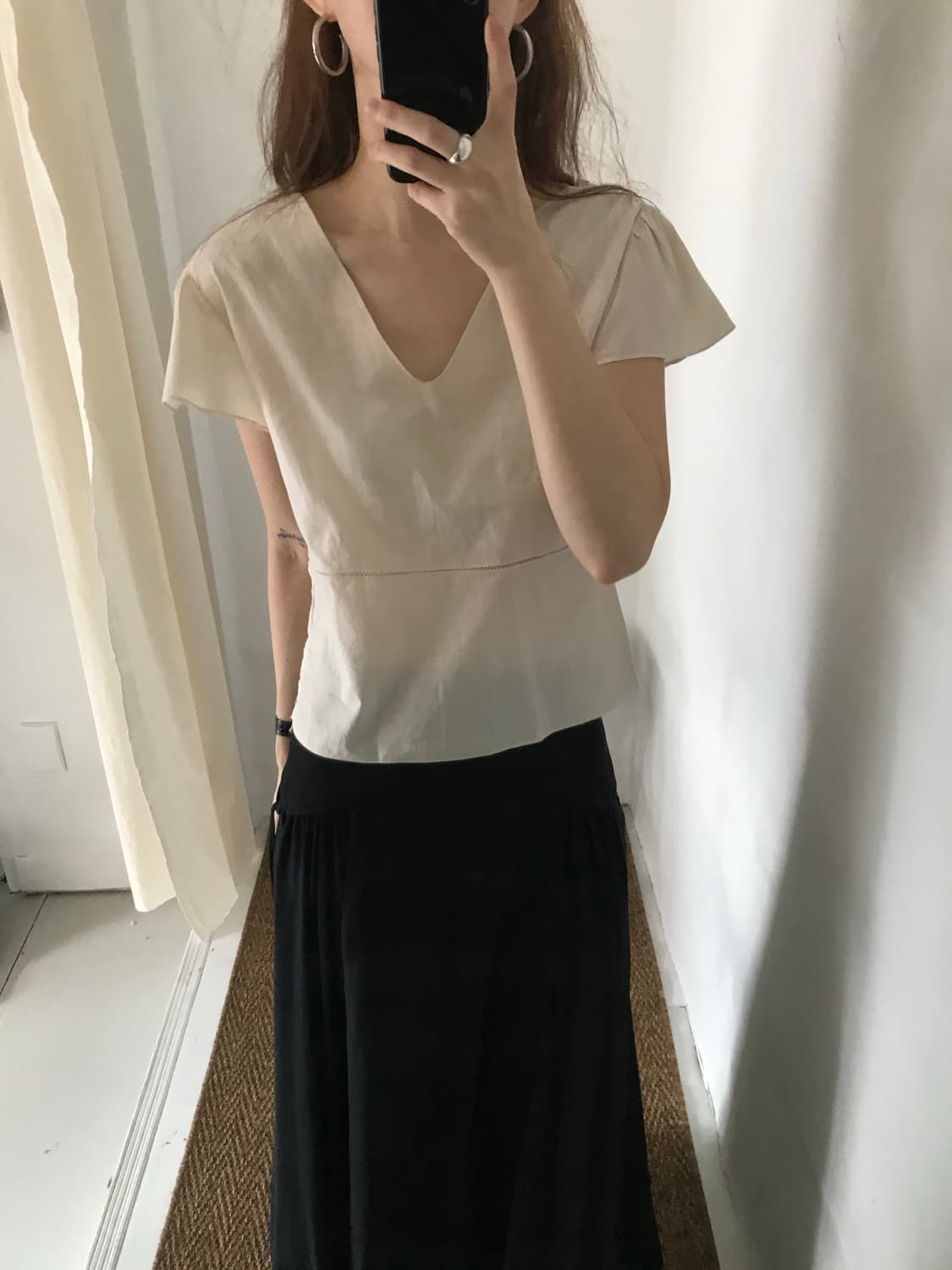 v-neck cotton blouse 상품이미지4