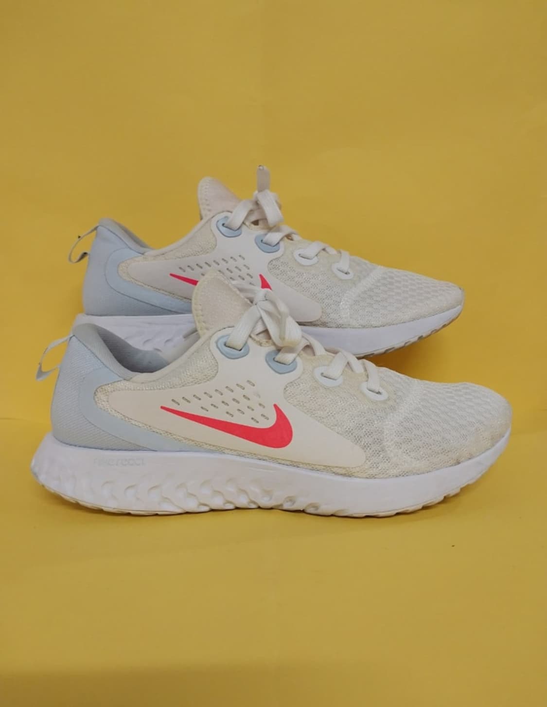 여성 나이키 레전드 리액트 화이트핑크 런닝화, 운동화 (245) 상품이미지3