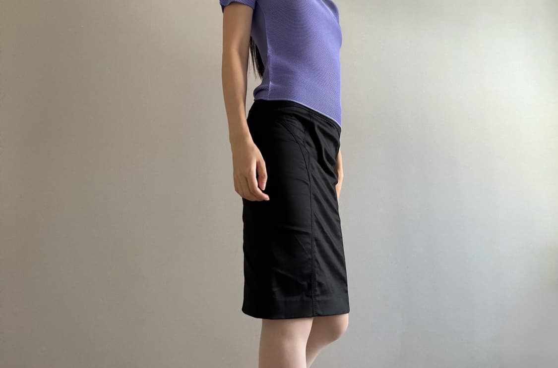 midi skirt, classic black 상품이미지2