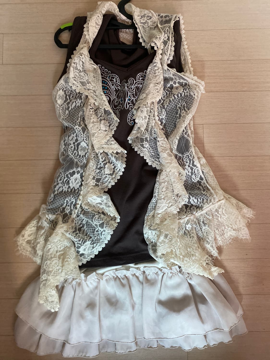 빈티지 페어리 퍼 레이스 베스트 (택포,탈부착 가능) 상품이미지3