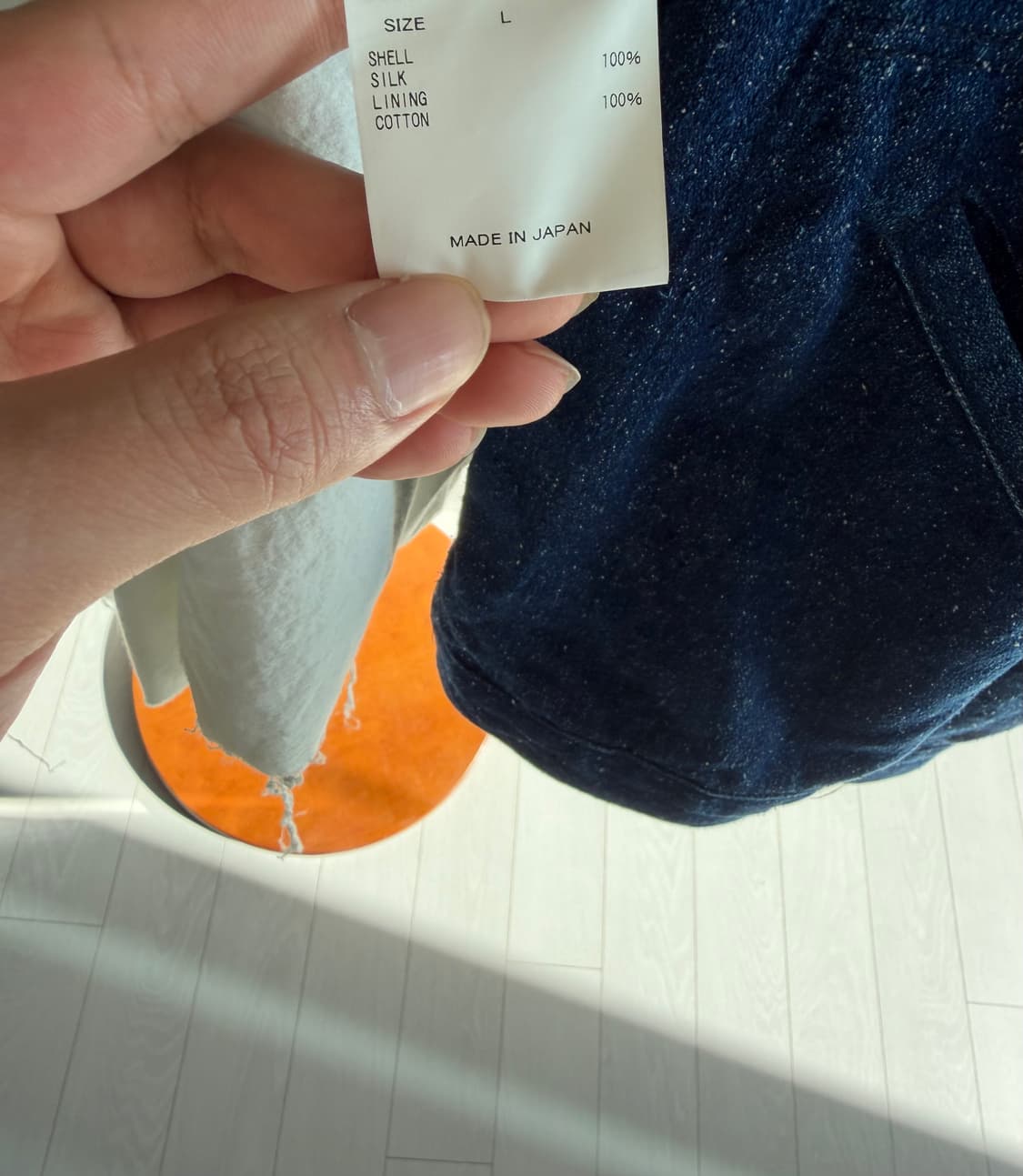 미도리카와 실크100 인디고 데님 자켓 Made in Japan🇯🇵 상품이미지3