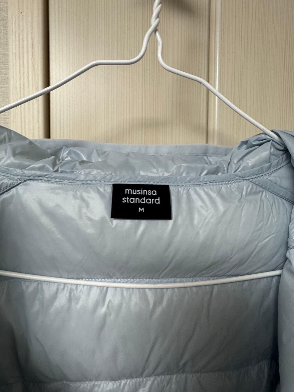 무신사 스탠다드  시티 레저 후디드 라이트 다운 자켓 클라우디 블루 M 상품이미지8