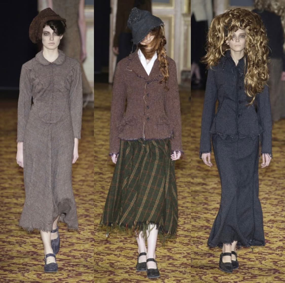 준야와타나베 03FW 브라운 울 트위드 뉴스보이 캡 상품이미지7