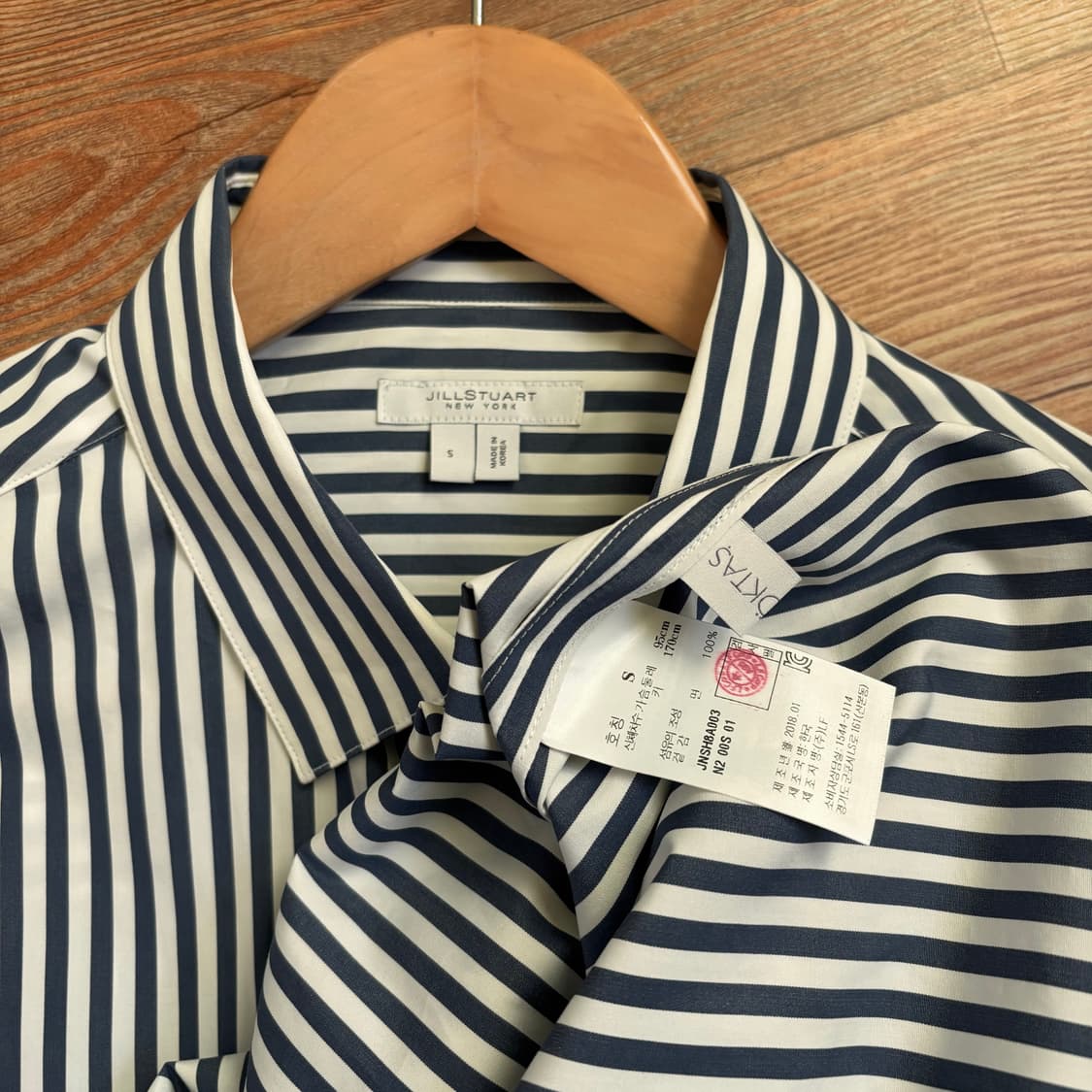 질스튜어트 S 루즈핏 스트라이프 셔츠 남방 새제품급 상품이미지7