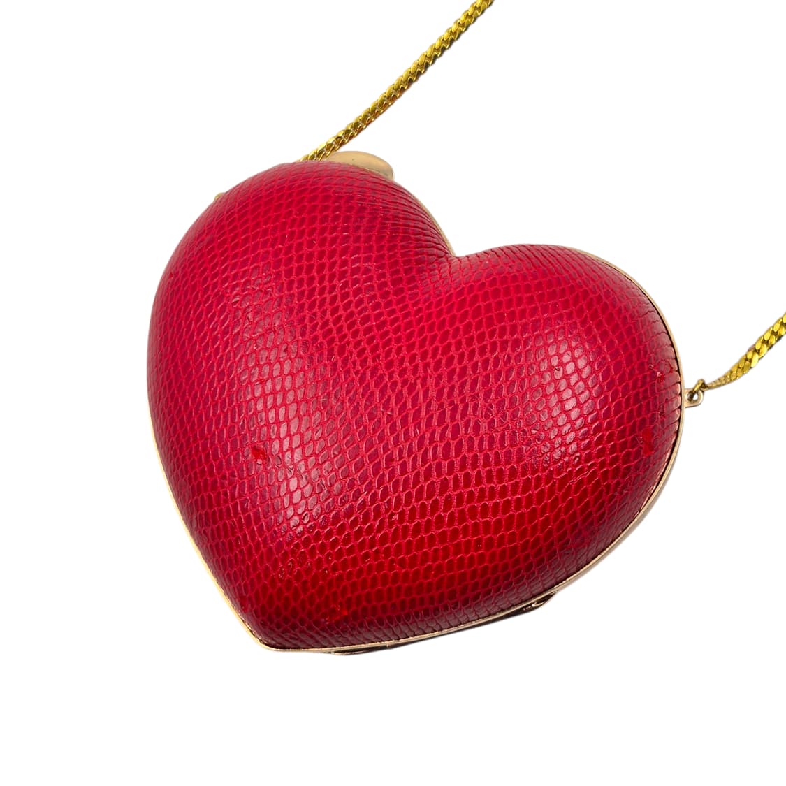 러브 모스키노 볼륨 하트 뱀피 파우치백 상품이미지4