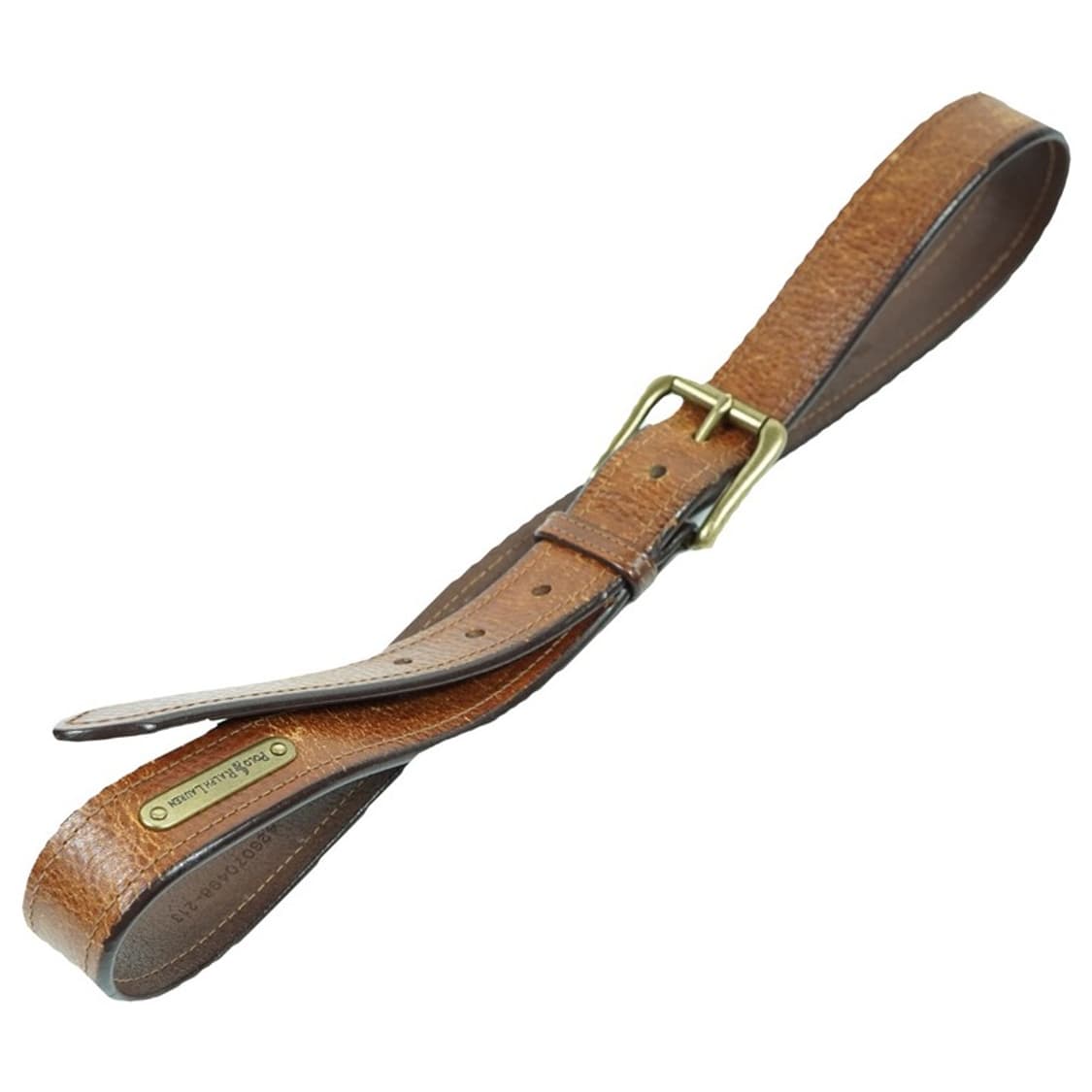 폴로 랄프로렌 골드 플레이트 로고 빈티지 레더 벨트 상품이미지1