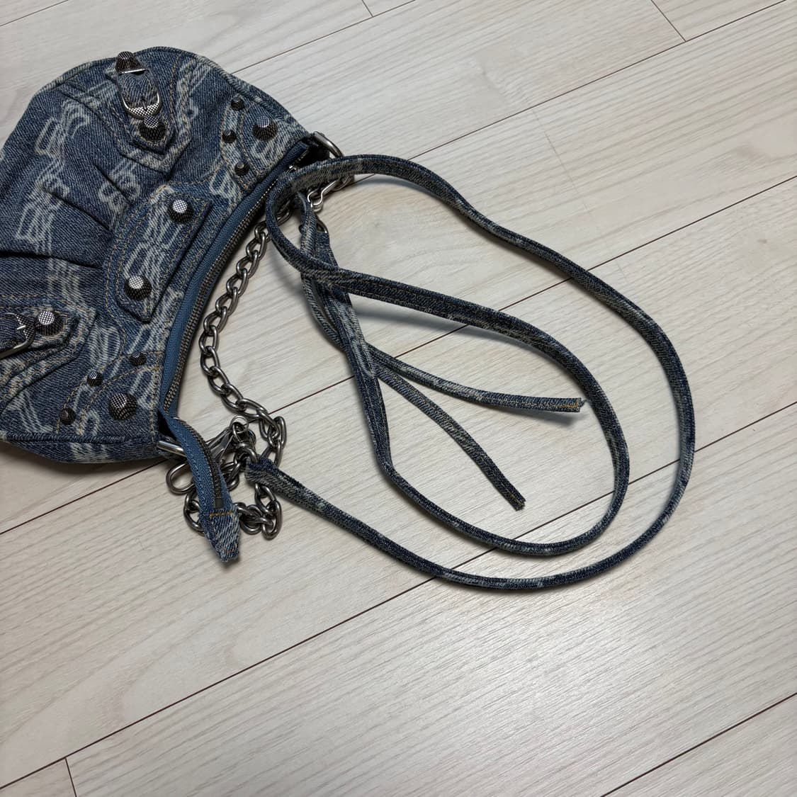 발렌시아가 르카골 미니 데님 체인 숄더백 상품이미지4