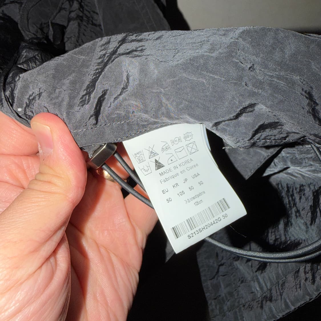 솔리드옴므 우영미 오버핏 나일론 셔츠 자켓 50 (프리) 상품이미지8