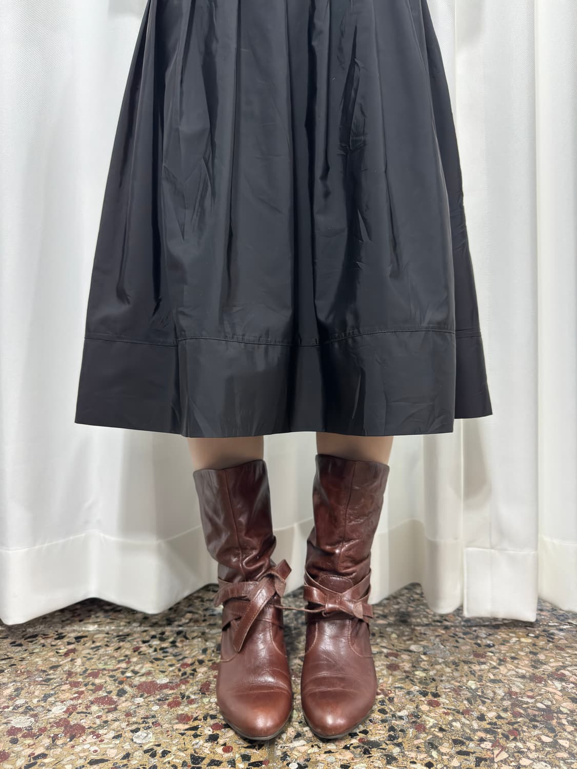 brown buckle leather boots 상품이미지8