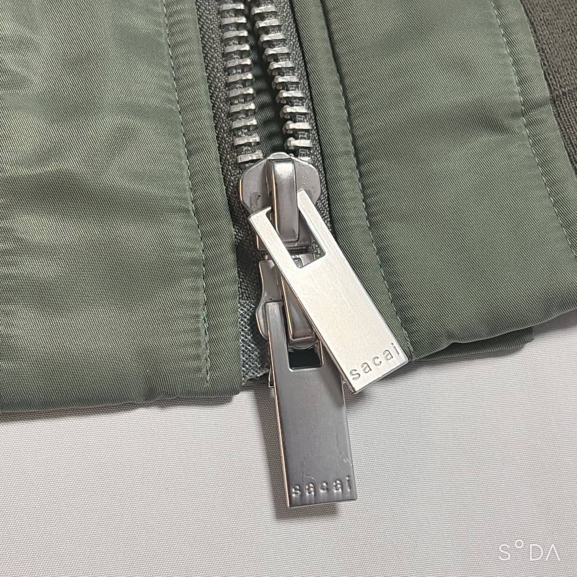 사카이 니트 블루종 봄버 자켓 카키 2사이즈 상품이미지6