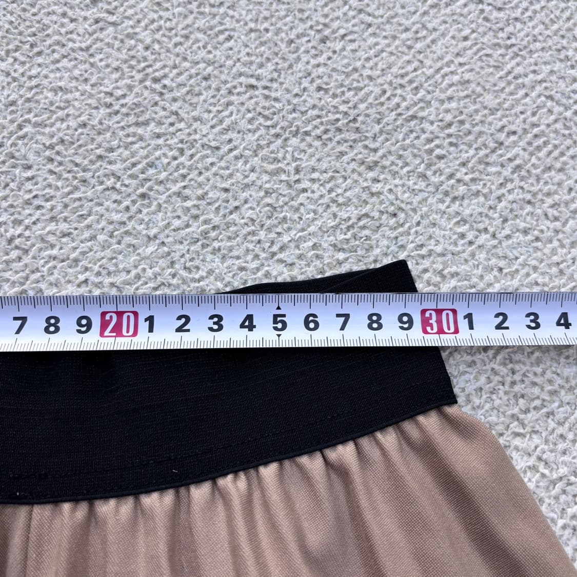 실측확인 빈티지 여성 배색 플리츠 롱 스커트 0623E 상품이미지4