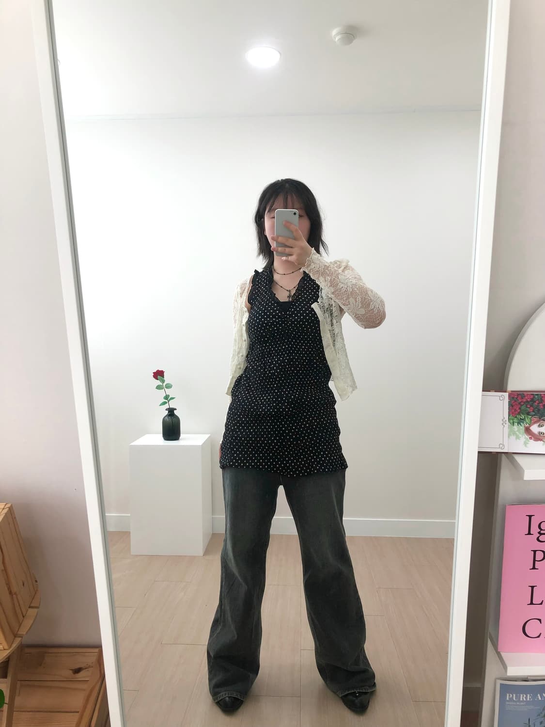 힙러블리 도트 레이어드 코디 상품이미지1