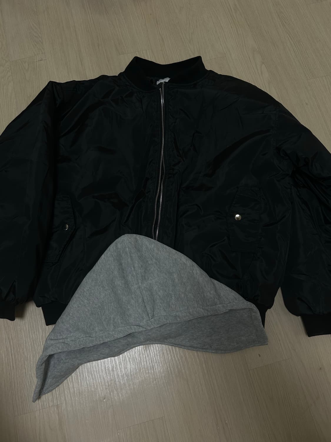 항공패딩 후드 탈부착가능 상품이미지3