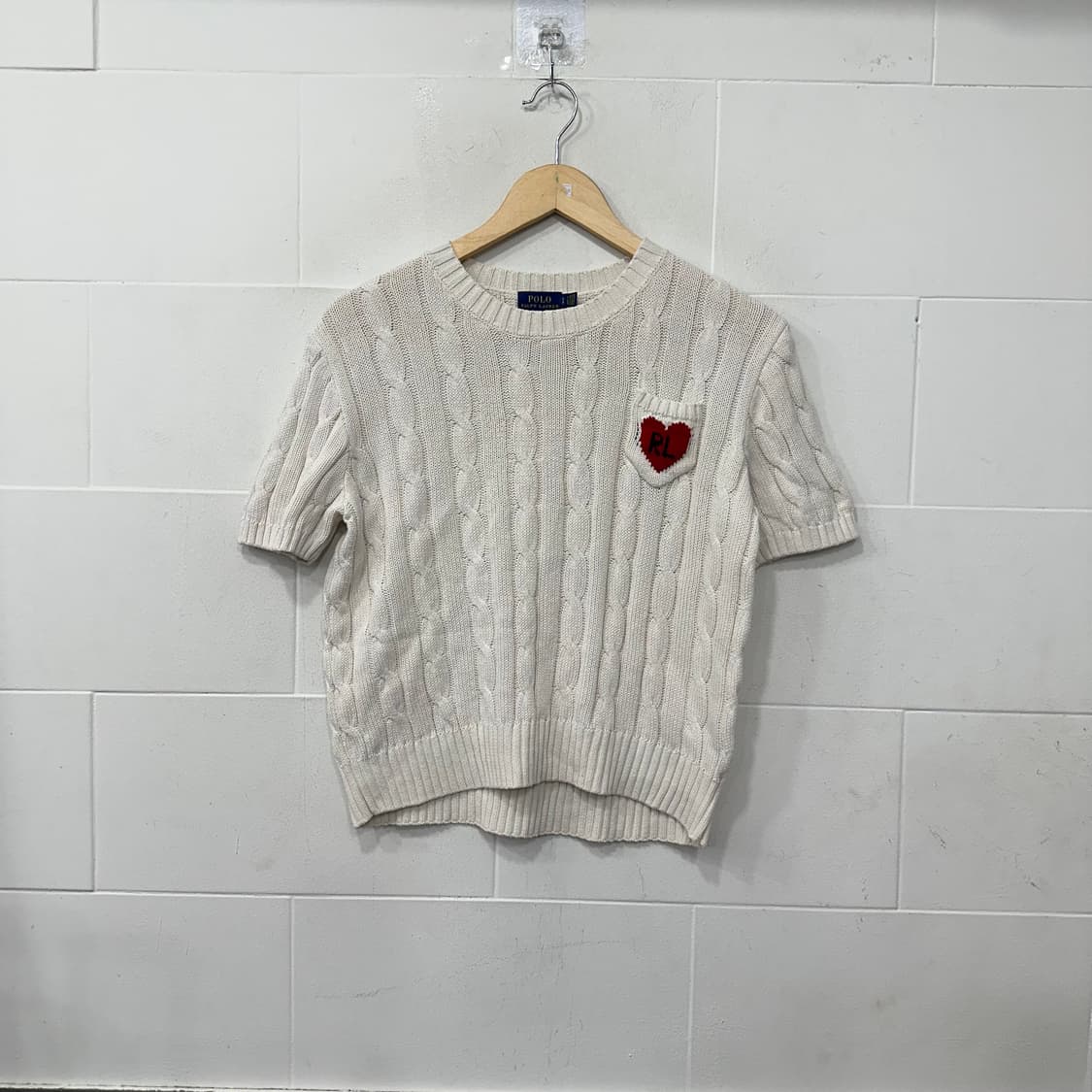 폴로 랄포르렌 하트포켓 꽈배기니트 상품이미지1