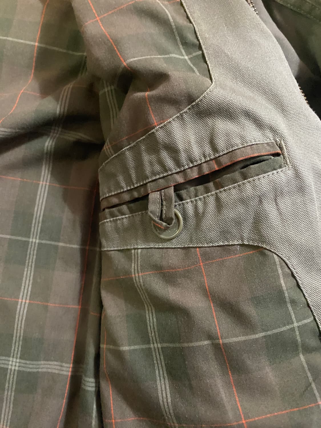 아디다스 올리브 카키 체크 안감 자켓 105 상품이미지5