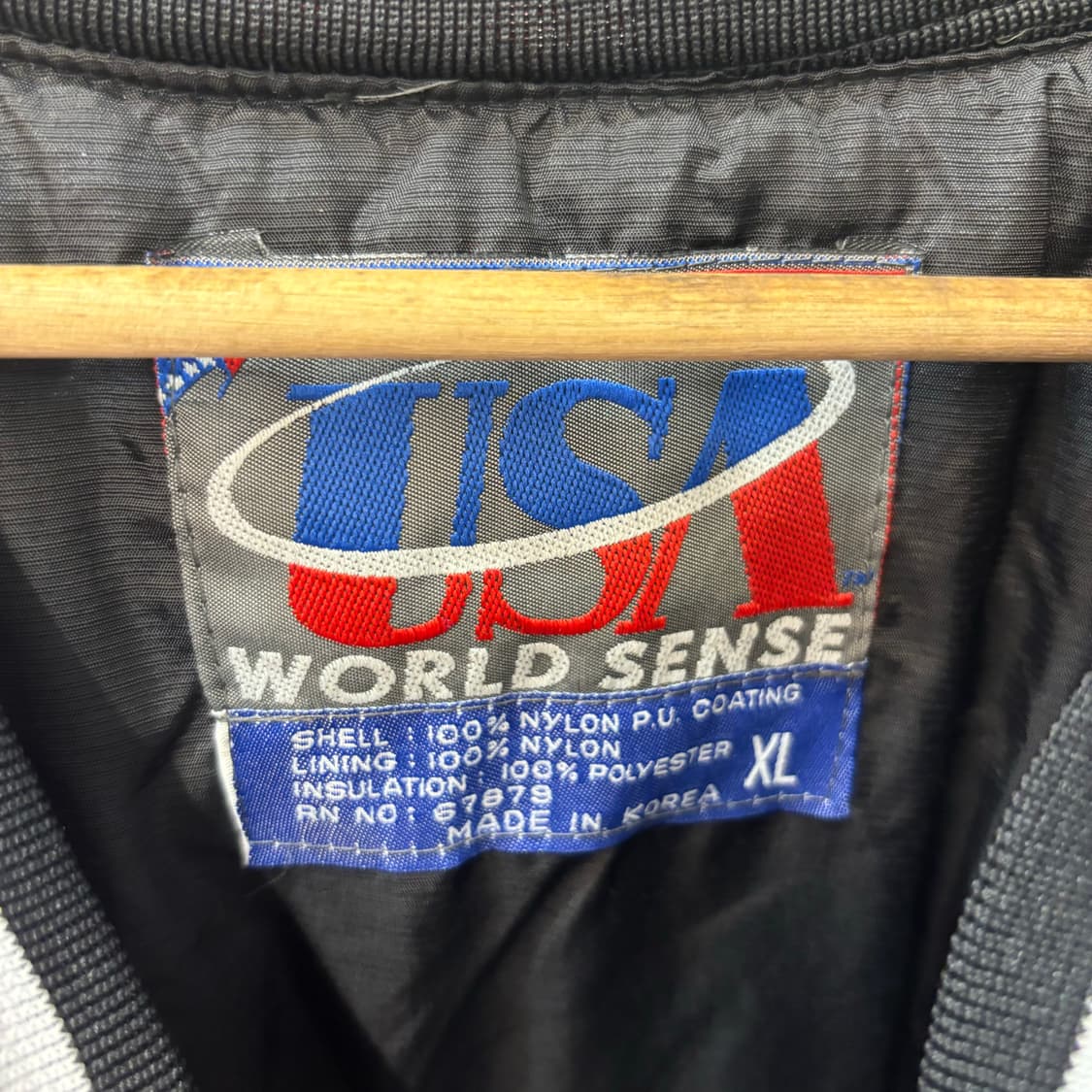 90s USA 월드 센스 시카고 불스 블랙 웜업 바람막이 XL 상품이미지6