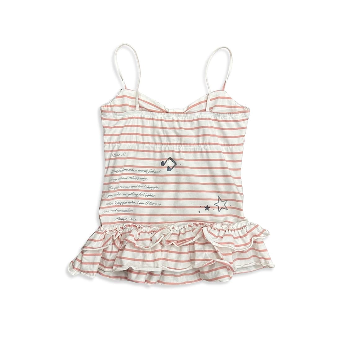 Pink stripe ruffle sleeveless top  상품이미지5
