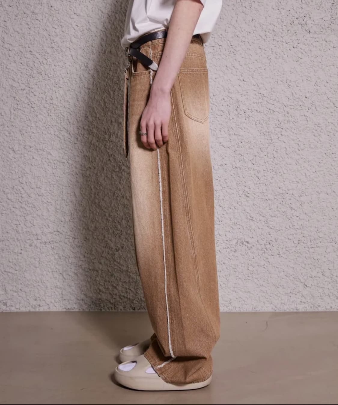 마틴플랜 브라운 와이드 데님 팬츠 48 상품이미지2